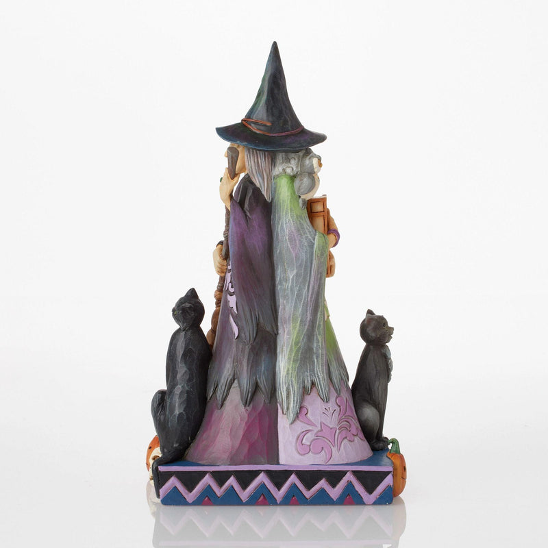 Two-Sided Witch Figurine - Heartwood Creek by Jim Shore - Enesco Gift Shop