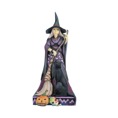 Two-Sided Witch Figurine - Heartwood Creek by Jim Shore - Enesco Gift Shop