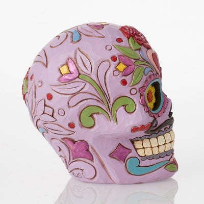 DOD Purple Skull Pint Colourful Calavera Figurine - Heartwood Creek by Jim Shore - Enesco Gift Shop