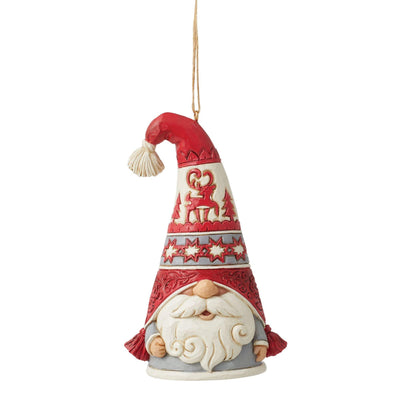 Nordic Noel Gnome Reindeer Hat Hanging Ornament - Heartwood Creek by Jim Shore - Enesco Gift Shop