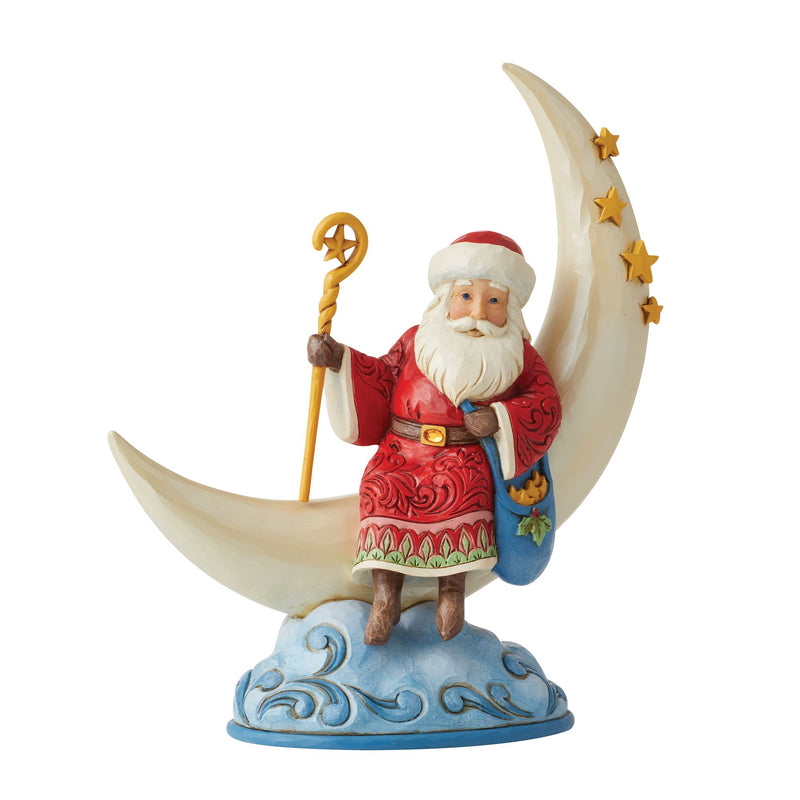 Santa on Crescent Moon Figurine - Heartwood Creek by Jim Shore