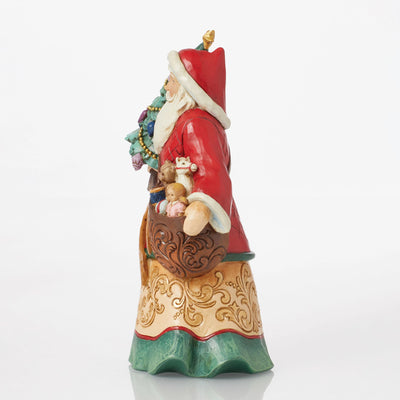 Santa with Tree Figurine - Heartwood Creek by Jim Shore