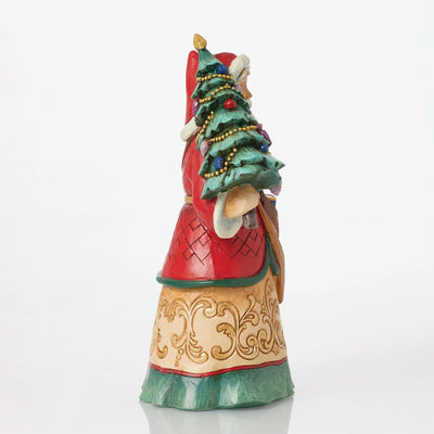 Santa with Tree Figurine - Heartwood Creek by Jim Shore