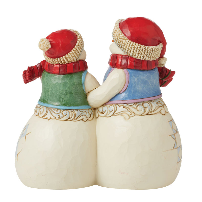 Snowman Couple with Puppy Figurine - Heartwood Creek by Jim Shore