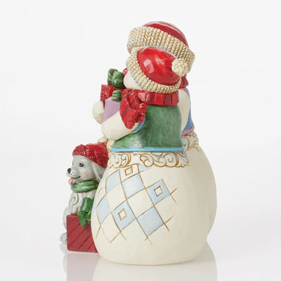 Snowman Couple with Puppy Figurine - Heartwood Creek by Jim Shore