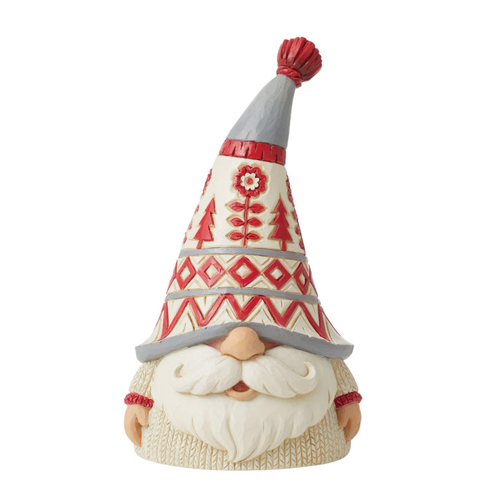 Nordic Noel Gnome in White Sweater - Heartwood Creek by Jim Shore - Enesco Gift Shop