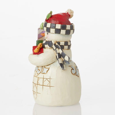 Snowman with Scarf & Hat Mini Figurine - Heartwood Creek by Jim Shore - Enesco Gift Shop