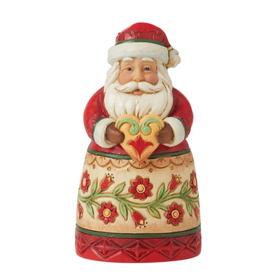 Santa with Heart Mini Figurine - Heartwood Creek by Jim Shore - Enesco Gift Shop