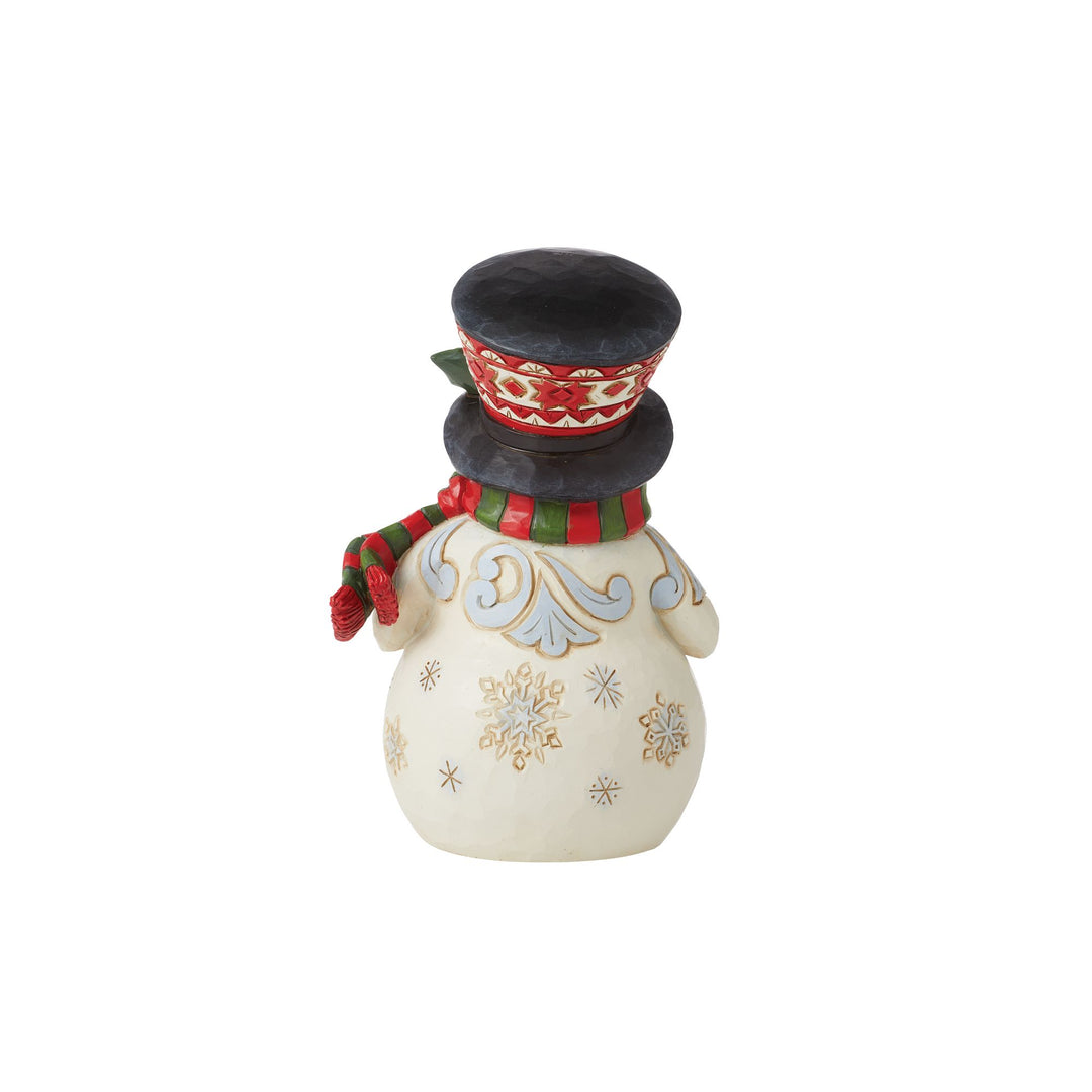 Pint Sized Snowman with Large Hat Figurine - Heartwood Creek by Jim Shore