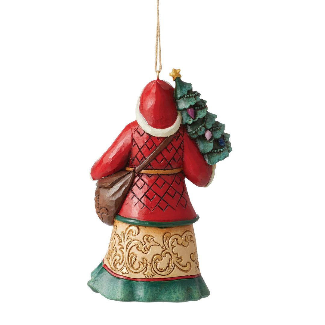 Santa with Tree Hanging Ornament - Heartwood Creek Jim Shore