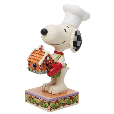 Christmas Creations (Snoopy Holding Gingerbread House Figurine) - Peanuts by JimShore - Enesco Gift Shop
