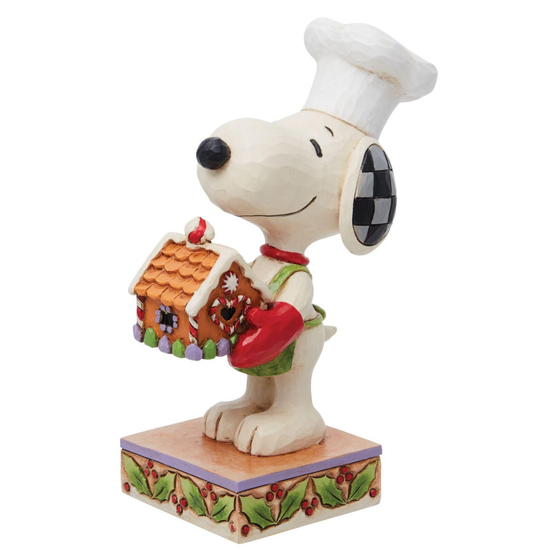 Christmas Creations (Snoopy Holding Gingerbread House Figurine) - Peanuts by JimShore - Enesco Gift Shop