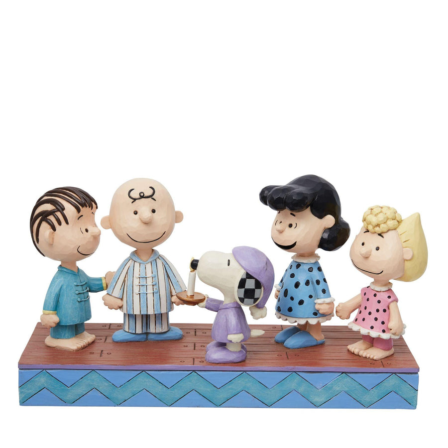 P.J. Party| (Peanunts Gang in Christmas PJ's Figurine)- Peanuts by Jim Shore - Enesco Gift Shop