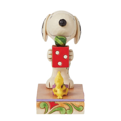 Christmas Exchange (Snoopy and Woodstock Giving Gifts Figurine) - Peanuts by JimShore - Enesco Gift Shop