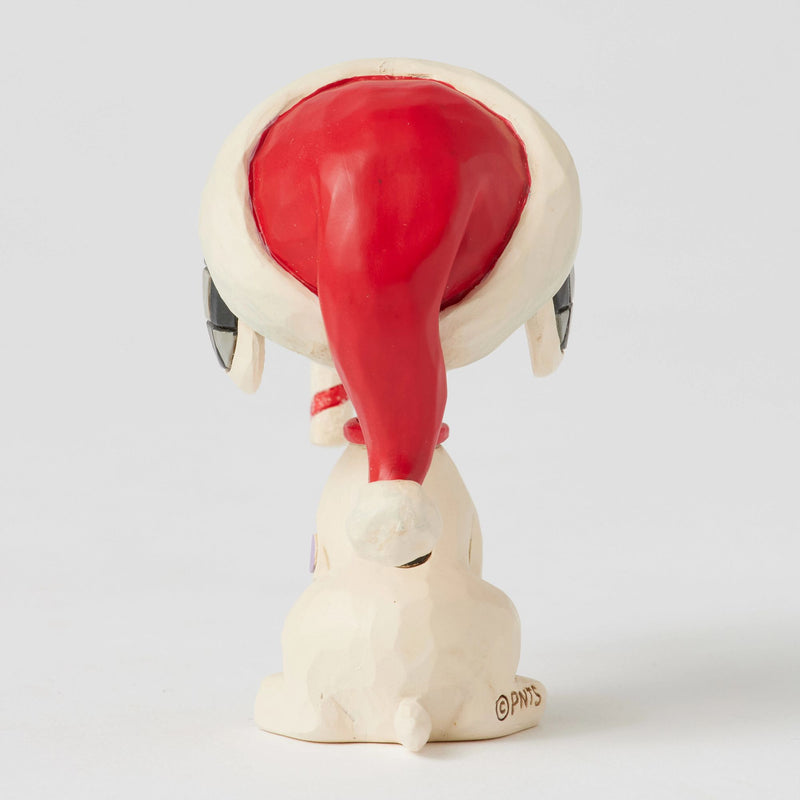 Snoopy Glitter Candy Cane Mini Figurine - Peanuts by Jim Shore - Enesco Gift Shop