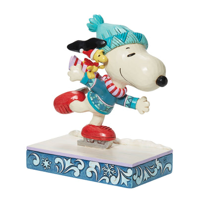Gliding Friendship (Snoopy and Woodstock Skating Figurine)- Peanuts by Jim Shore