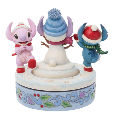 Snowy Shenanigans (Stitch & Angel Rotating Figurine) - Disney Traditions by JimShore - Enesco Gift Shop
