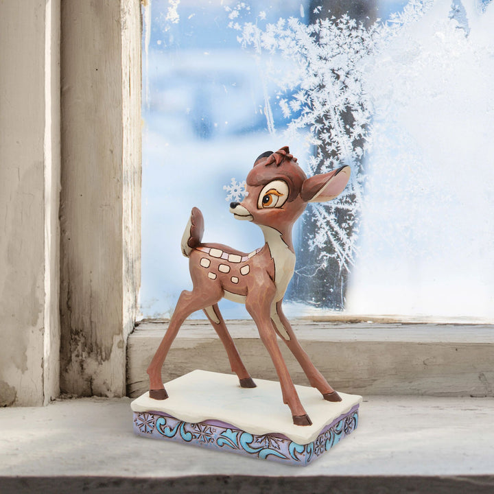 Frosted Fawn (Bambi Christmas Personality Pose Figurine) - Disney Traditions byJim Shore