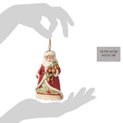 Santa Holding a Partridge in a Pear Tree Hanging Ornament - World Wide Event 2023 - Heartwood Creek by Jim Shore