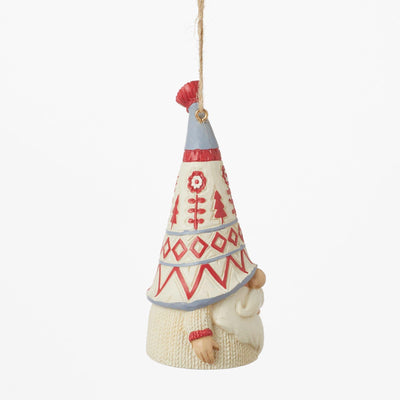 Gnome in White Sweater Hanging Ornament - Heartwood Creek by Jim Shore - Enesco Gift Shop