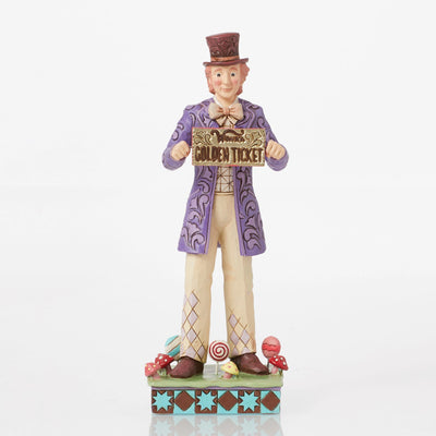 Willy Wonka with Rotating Chocolate Bar Figurine - Willy Wonka by Jim Shore