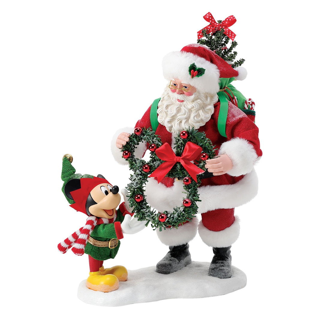 Evergreen Friendship (Santa with Mickey Mouse) - Disney by Possible Dreams