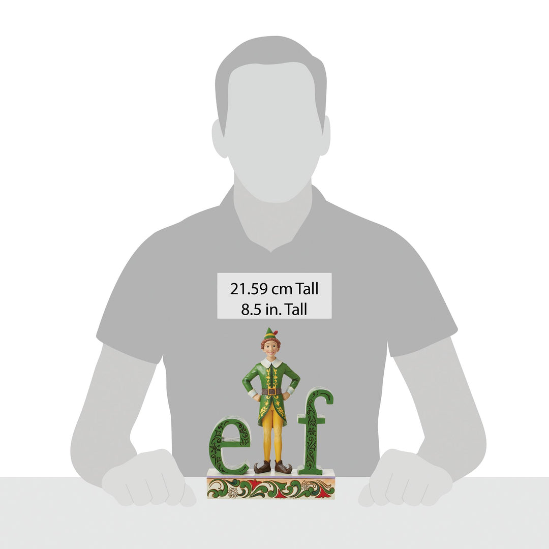 The Name is Buddy, the Elf (Buddy Standing in the word Elf Figurine) - Elf by Jim Shore