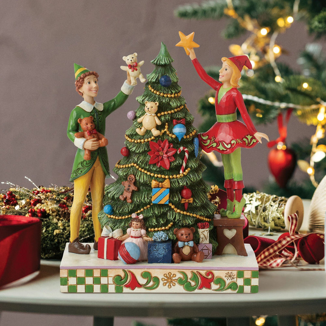 Treat Every Day like Christmas (Buddy with Jovie Decorating Tree Figurine) - Elfby Jim Shore