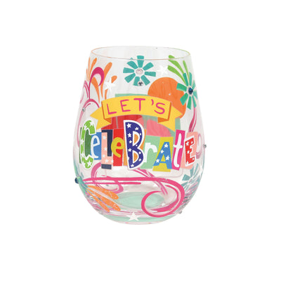 Let's Celebrate Stemless Wine Glass by Lolita - Enesco Gift Shop