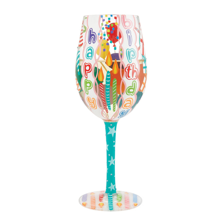 Happy Birthday Blast Wine Glass by Lolita