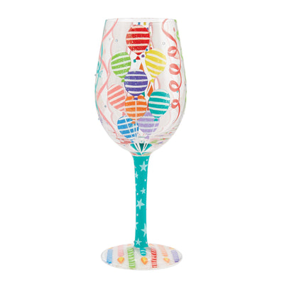 Happy Birthday Blast Wine Glass by Lolita