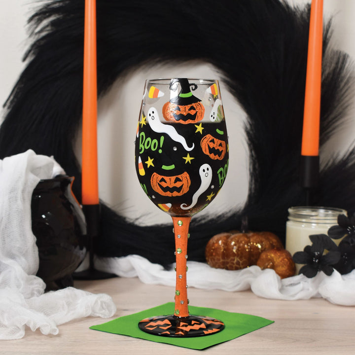 Halloween Spook-Tacular Wine Glass by Lolita