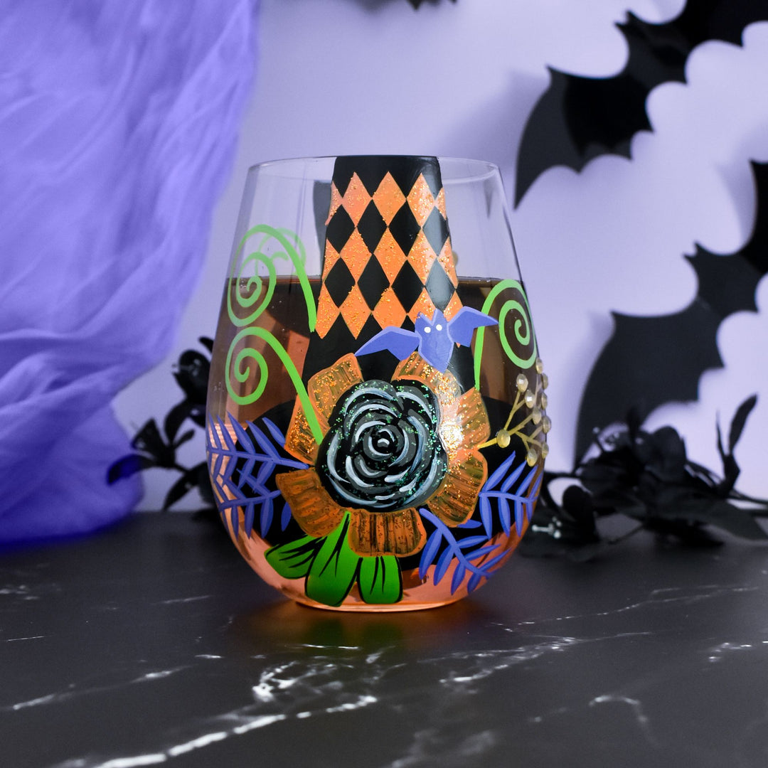 My Fancy Witch Hat Stemless Wine Glass by Lolita