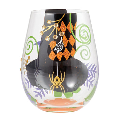 My Fancy Witch Hat Stemless Wine Glass by Lolita - Enesco Gift Shop