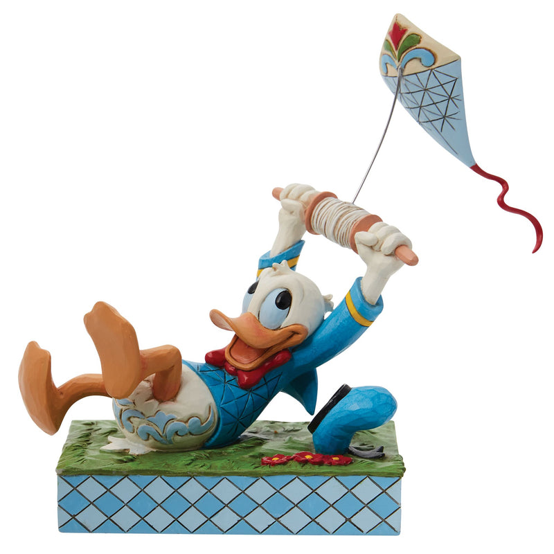 A Flying Duck (Donald Duck with a Kite Figurine) - Disney Traditions by Jim Shore