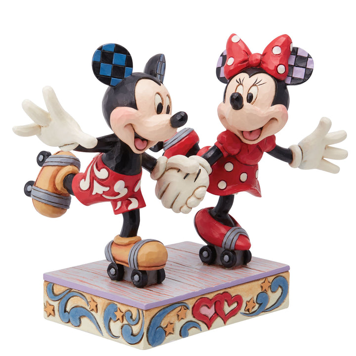 A Sweet Skate (Mickey and Minnie Mouse Rollar Skating Figurine) - Disney Traditions by Jim Shore