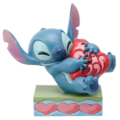 Heart Struck (Stitch Hugging a Heart Figurine) - Disney Traditions by Jim Shore - Enesco Gift Shop