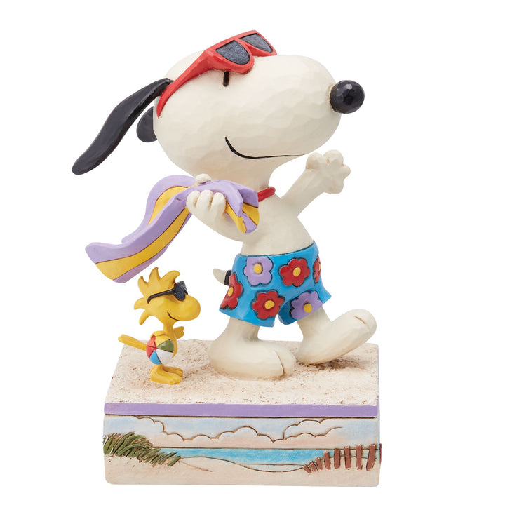 Beach Buddies (Snoopy & Woodstock on the Beach Figurine) - Peanuts by Jim Shore