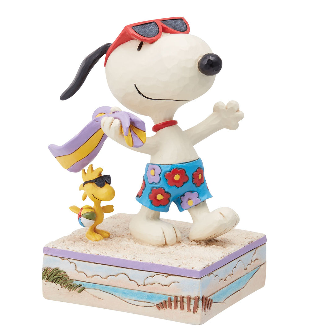 Beach Buddies (Snoopy & Woodstock on the Beach Figurine) - Peanuts by Jim Shore