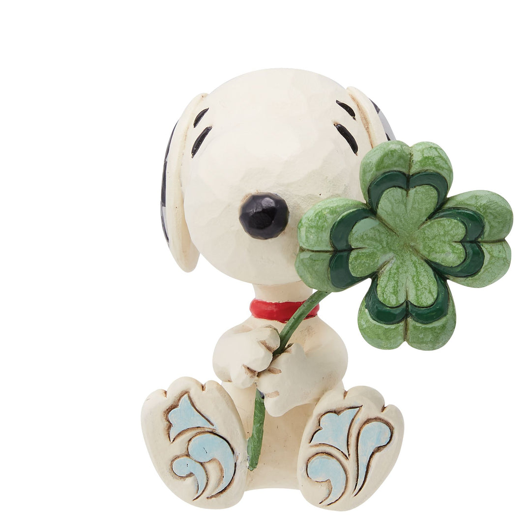 Snoopy with Clover Mini Figurine - Peanuts by Jim Shore