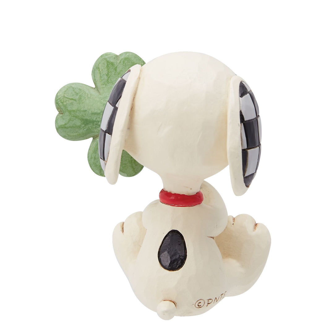 Snoopy with Clover Mini Figurine - Peanuts by Jim Shore