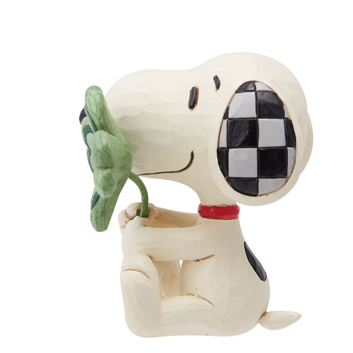 Snoopy with Clover Mini Figurine - Peanuts by Jim Shore