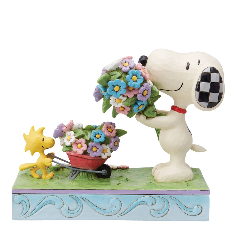 Fresh Picked Blooms (Snoopy and Woodstcok Picking Flowers Figurine) - Peanuts byJim Shore - Enesco Gift Shop