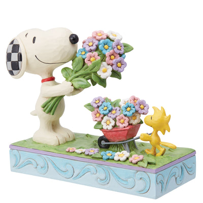 Fresh Picked Blooms (Snoopy and Woodstcok Picking Flowers Figurine) - Peanuts byJim Shore - Enesco Gift Shop