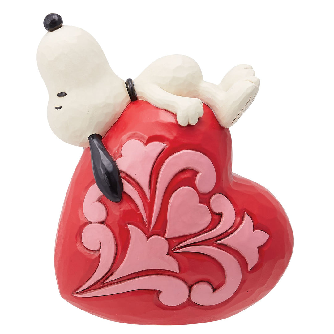 Lovely Dreams (Snoopy Laying a Heart Figurine) - Peanuts by Jim Shore