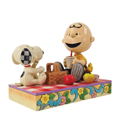Picnic Pals (Snoopy, Woodstock and Charlie Brown Picnic Figurine) - Peanuts by Jim Shore