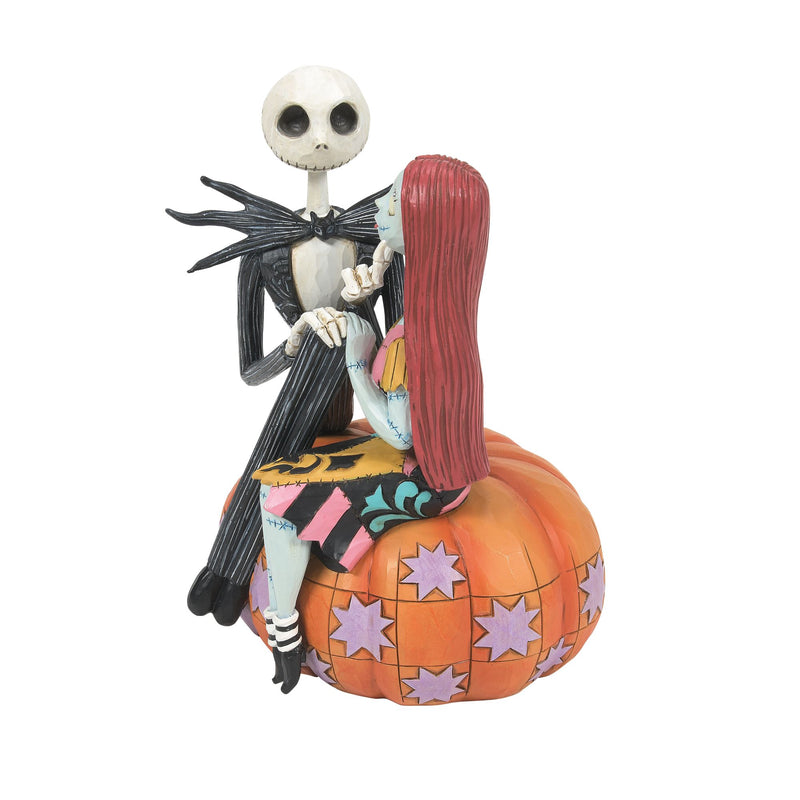 The Pumpkin King and Sally (Jack and Sally on a Pumpkin Figurine) - Disney Traditions by Jim Shore - Enesco Gift Shop