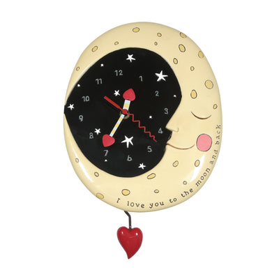 Love You To The Moon And Back Clock by Allen Designs