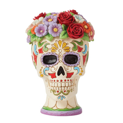 Sensational Sugar Skull (Day of the Dead Sugar Skull with Flower Crown) - Heartwood Creek by Jim Shore - Enesco Gift Shop
