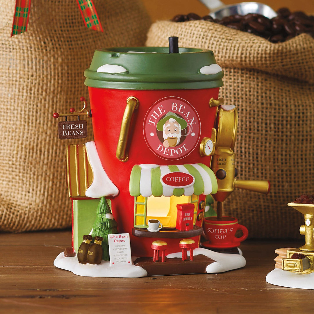 Bean Depot Espresso Company Illuminated Building - North Pole Village by D56